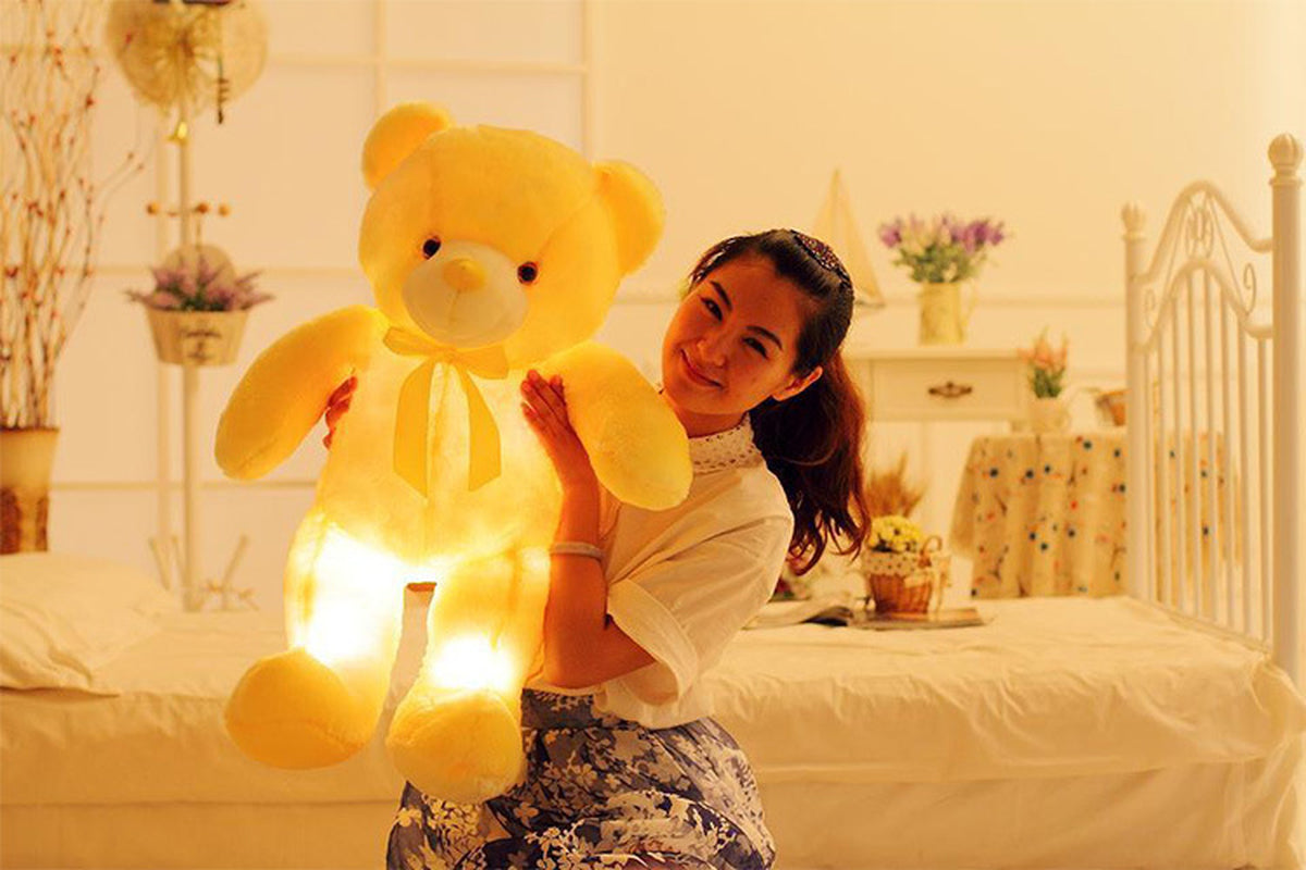 Glow Buddy LED Teddy Bear – Color-Changing Light-Up Plush