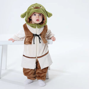 0-24Months Toddler Baby Animal Costume Fleece Long Sleeve Hooded Romper Leg Warmers Halloween Cosplay Bodysuit