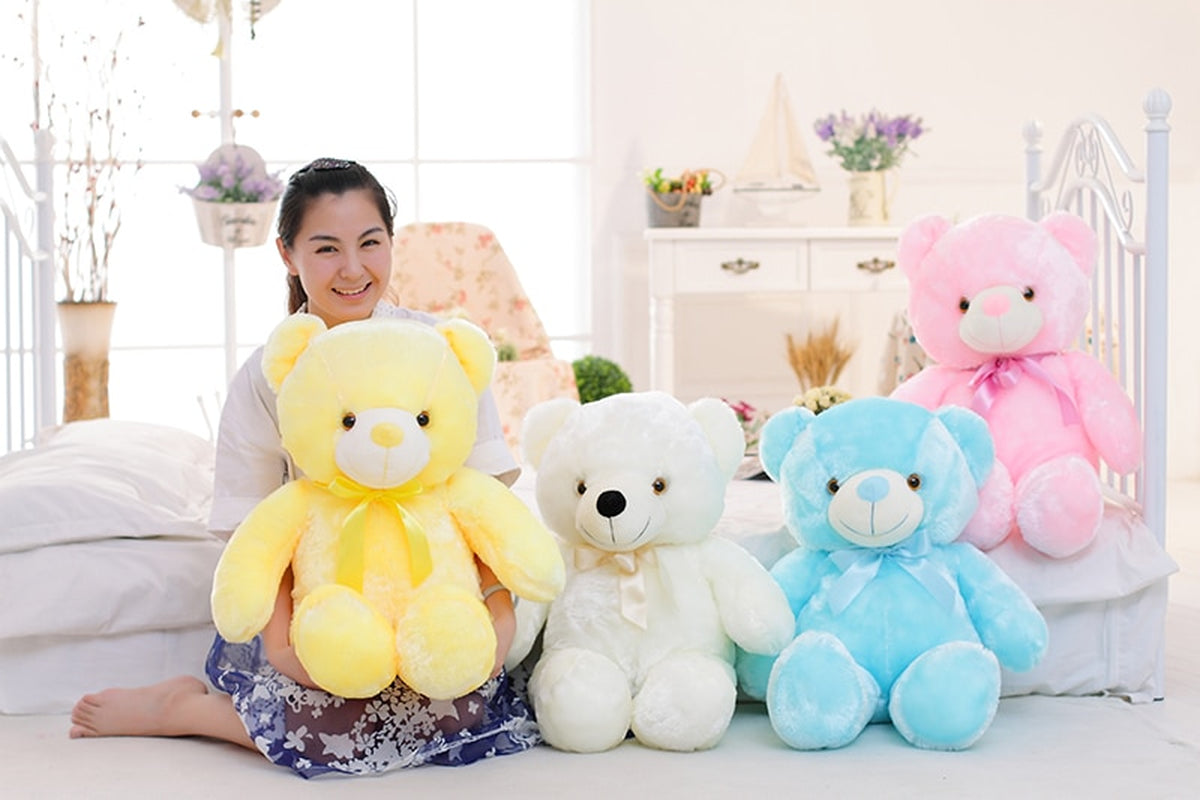 Glow Buddy LED Teddy Bear – Color-Changing Light-Up Plush