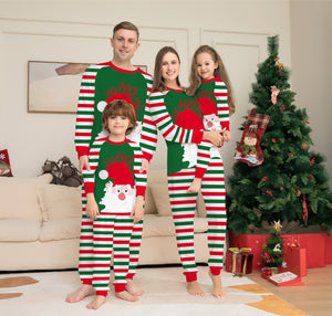 Family Matching Christmas Pajamas – Red Stripe Santa