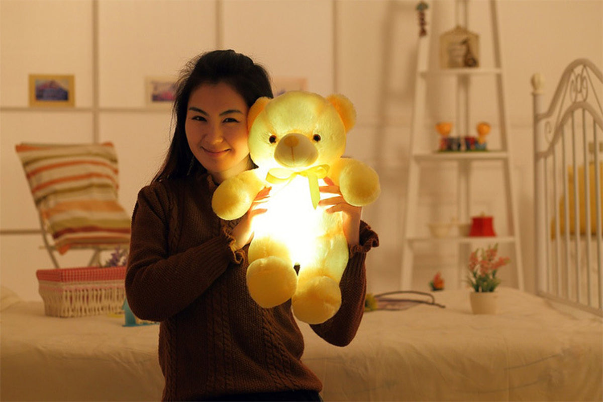 Glow Buddy LED Teddy Bear – Color-Changing Light-Up Plush