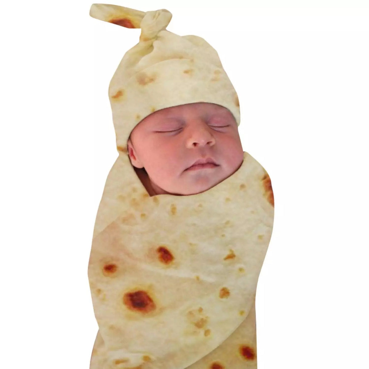 Baby Burrito Swaddle Wrap and Hat Set