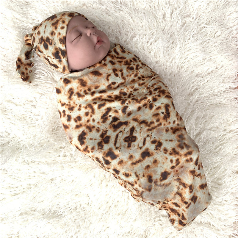 Baby Burrito Swaddle Wrap and Hat Set