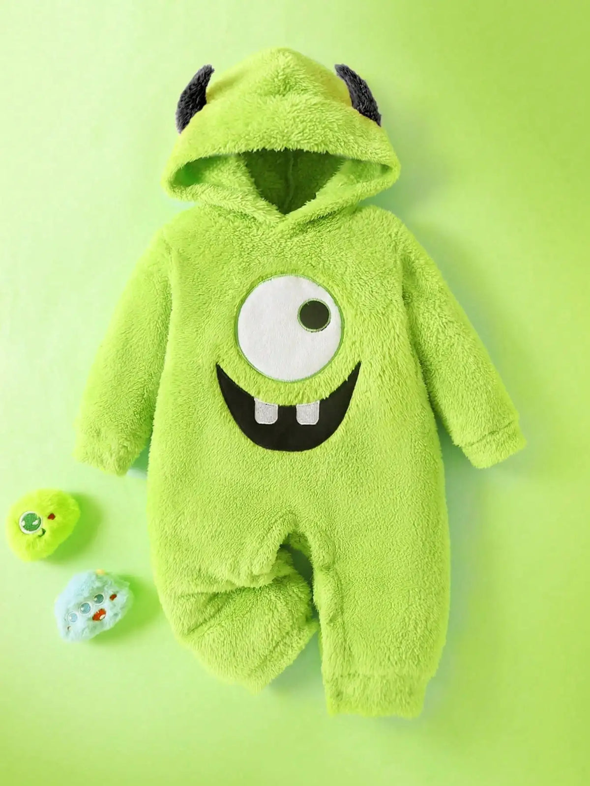 0-24Months Toddler Baby Animal Costume Fleece Long Sleeve Hooded Romper Leg Warmers Halloween Cosplay Bodysuit