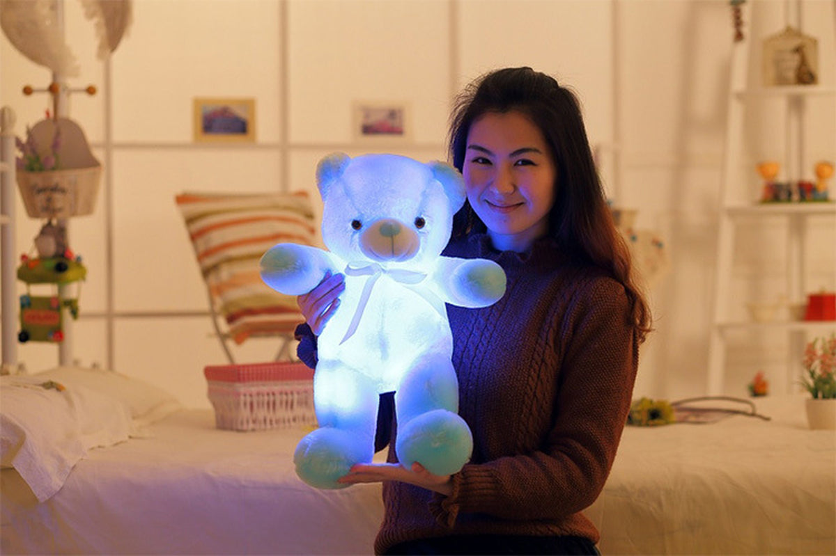 Glow Buddy LED Teddy Bear – Color-Changing Light-Up Plush