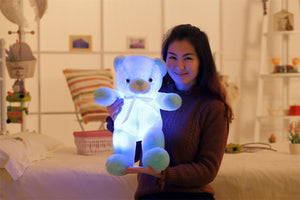 Glow Buddy LED Teddy Bear – Color-Changing Light-Up Plush