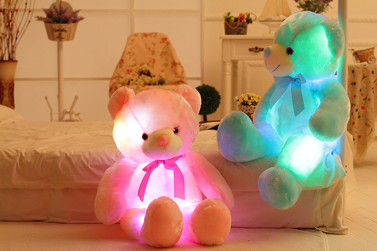 Glow Buddy LED Teddy Bear – Color-Changing Light-Up Plush