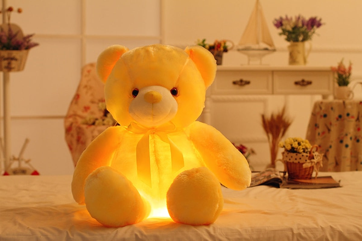 Glow Buddy LED Teddy Bear – Color-Changing Light-Up Plush