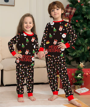 Family Matching Christmas Pajamas – Santa and Reindeer Print