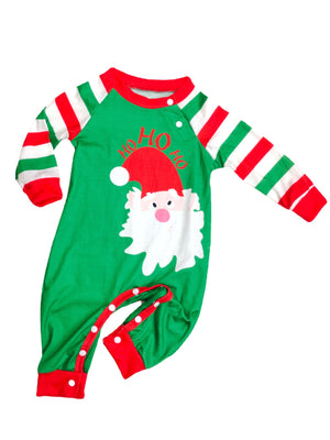 Family Matching Christmas Pajamas – Red Stripe Santa
