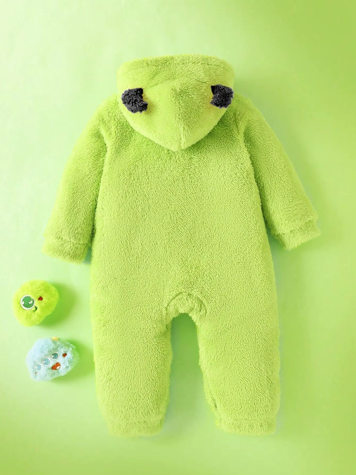 0-24Months Toddler Baby Animal Costume Fleece Long Sleeve Hooded Romper Leg Warmers Halloween Cosplay Bodysuit
