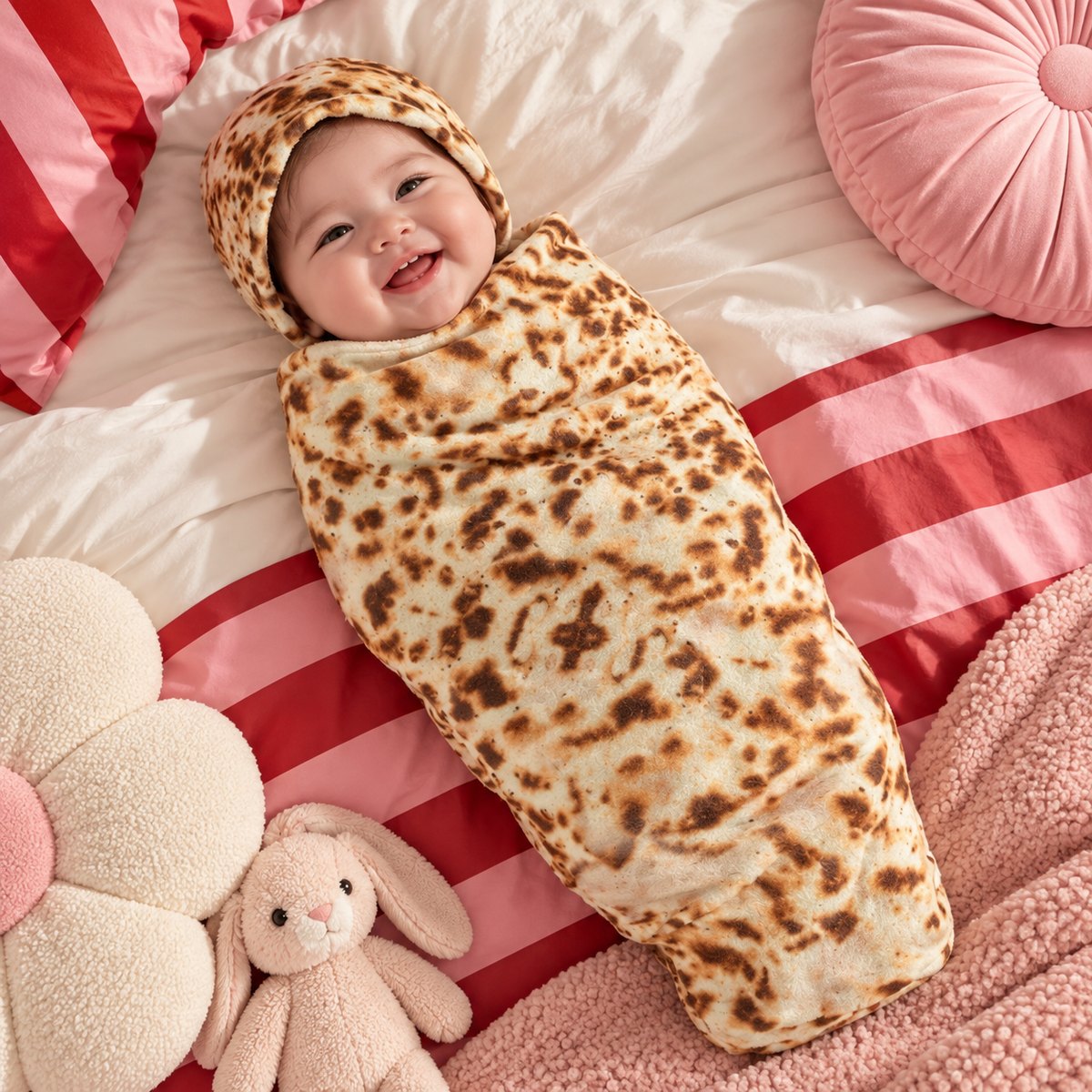 Realms&Wonders Baby Burrito Swaddle & Hat Set